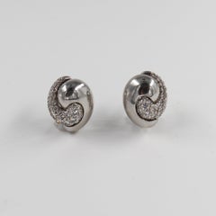 Kurt Wayne Platinum and Diamond Earrings