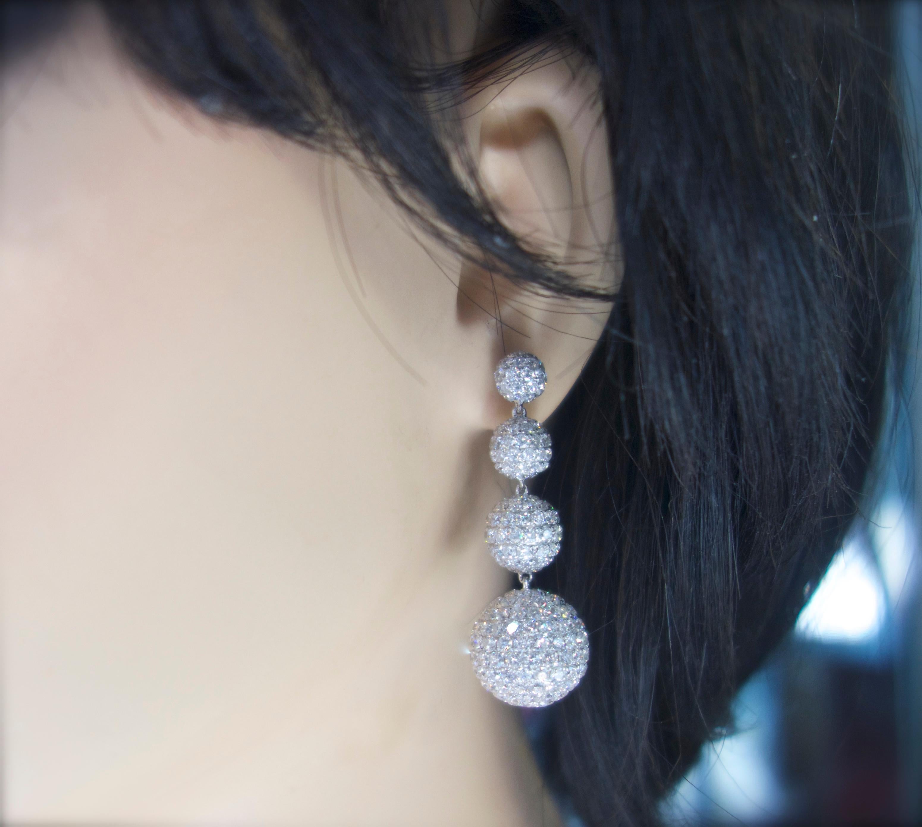 Platinum and Diamond Earrings 1