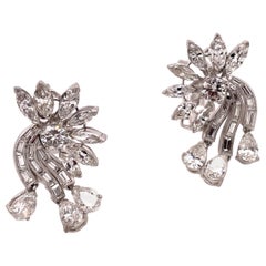 Platinum and Diamond Earrings