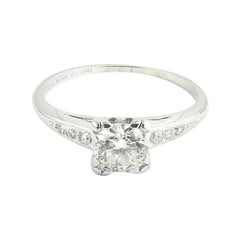 Vintage Platinum and Diamond Engagement Ring