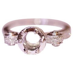 Platinum and Diamond Engagement Ring or Bridal Ring 1.41 Carat Total Weight