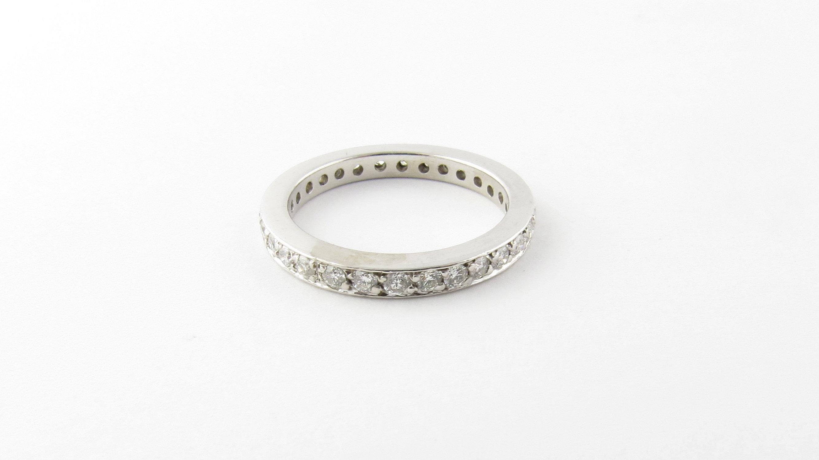 Women's Platinum and Diamond Eternity Band For Sale