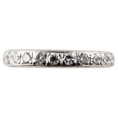Vintage Platinum and Diamond Eternity Band Ring
