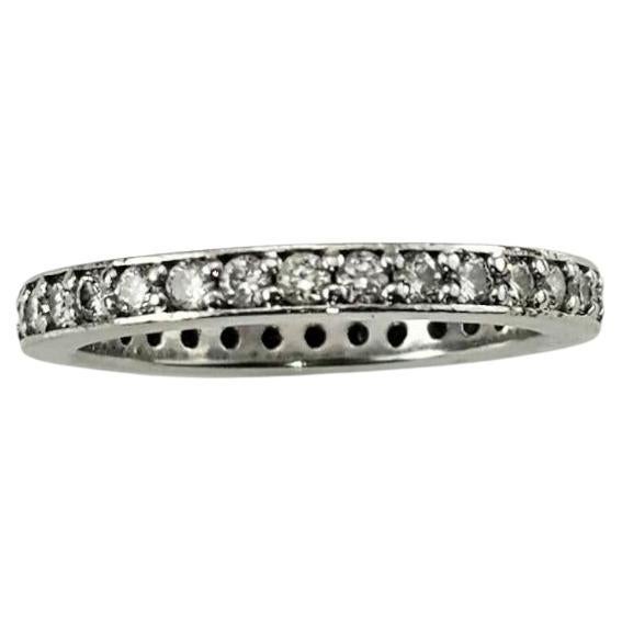 Anello a fascia in platino e diamanti misura 6,25 #24616