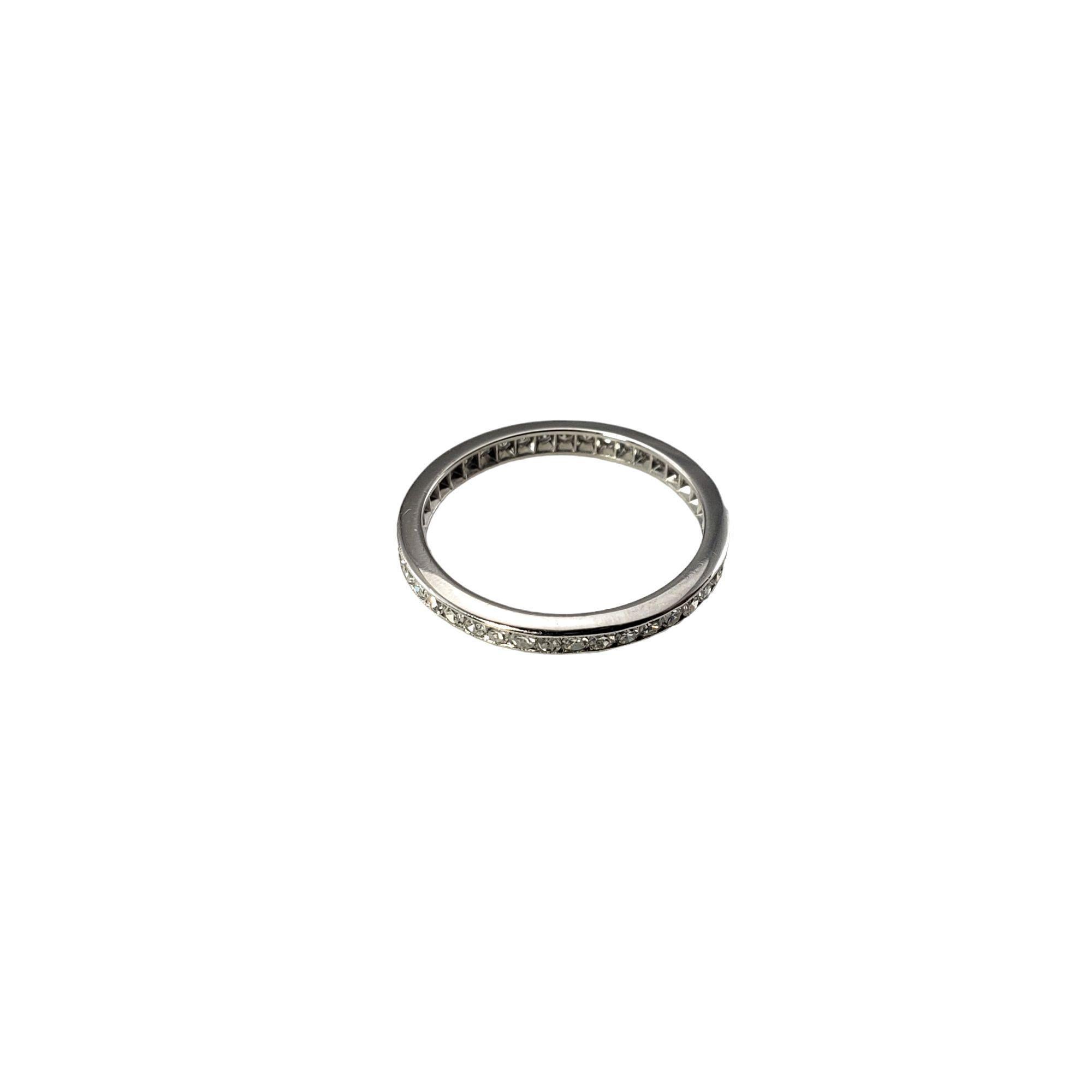 Women's Platinum and Diamond Eternity Band Ring Size 6.75 #15266