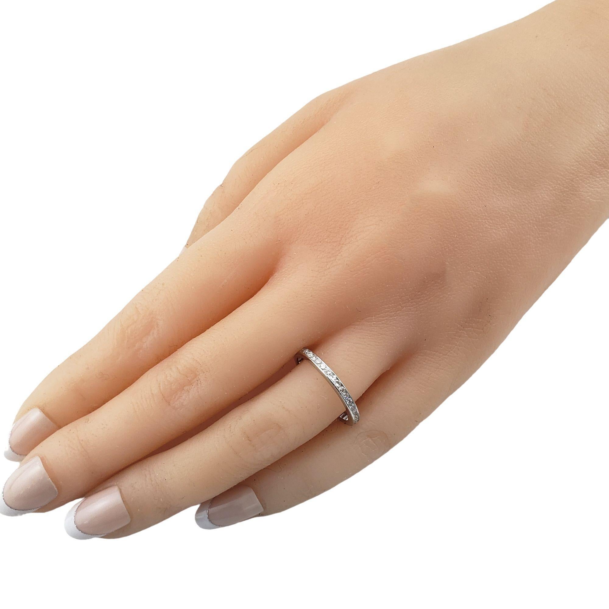 Platinum and Diamond Eternity Band Ring Size 6.75 #15266 1