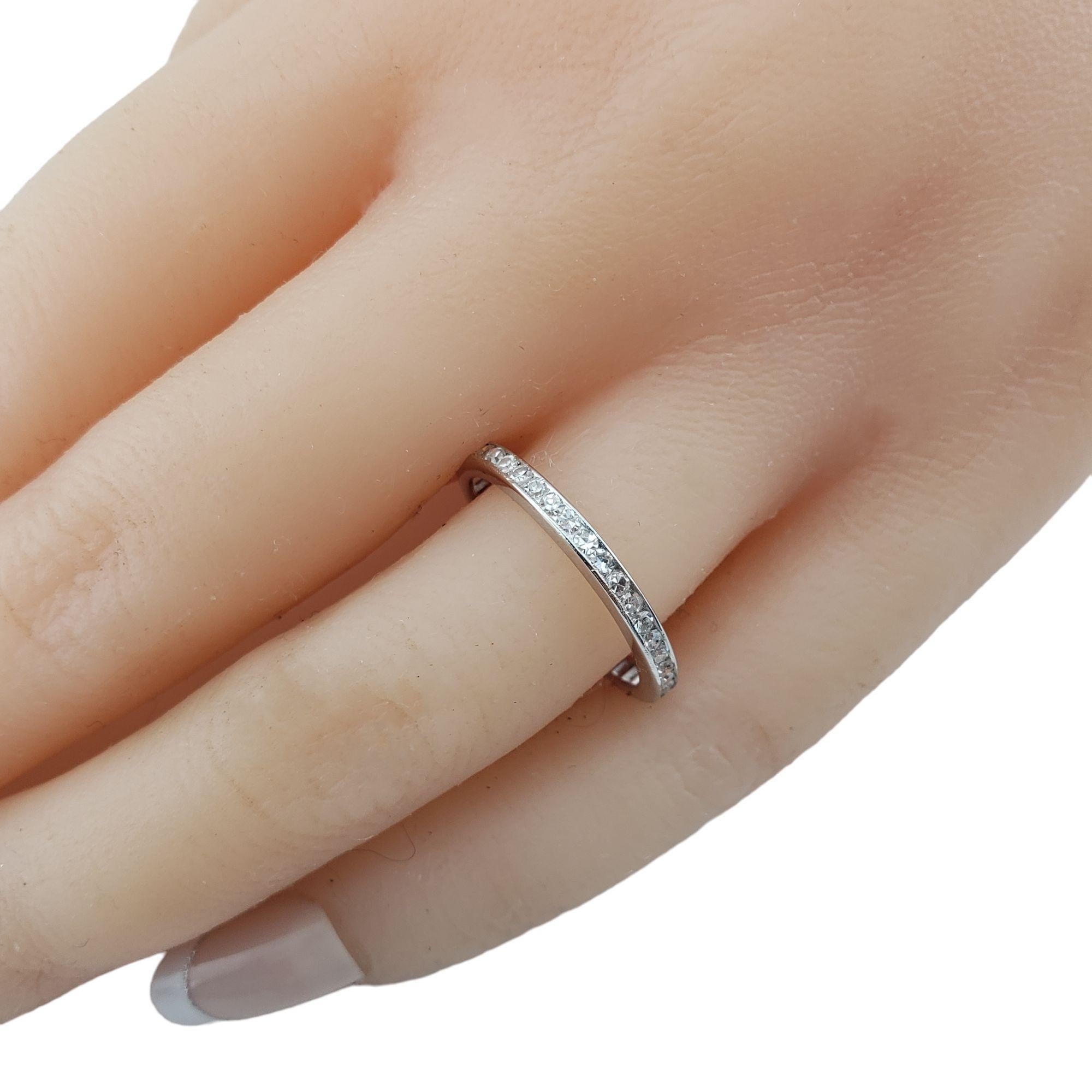 Platinum and Diamond Eternity Band Ring Size 6.75 #15266 2
