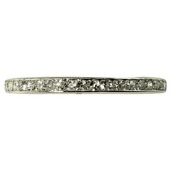 Platinum and Diamond Eternity Band Ring Size 6.75 #15266