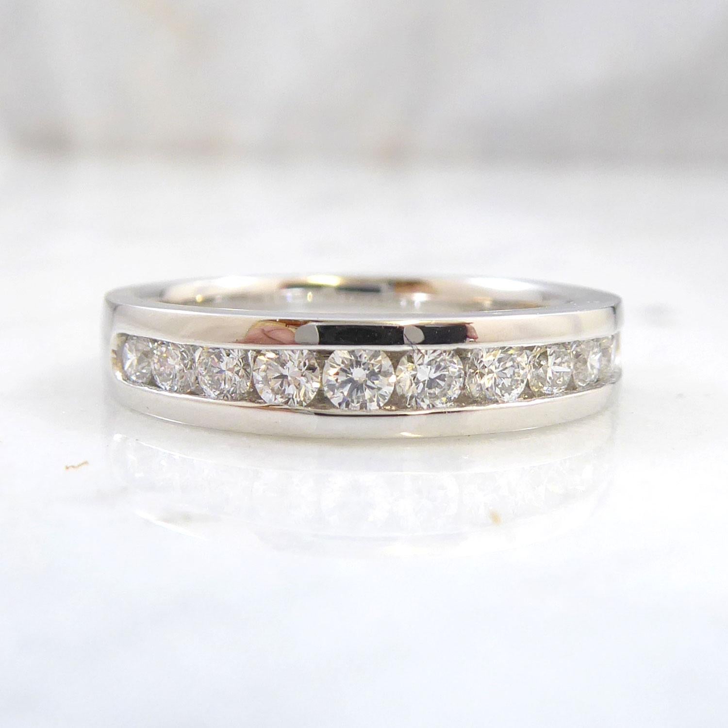 platinum 0.50ct diamond eternity ring