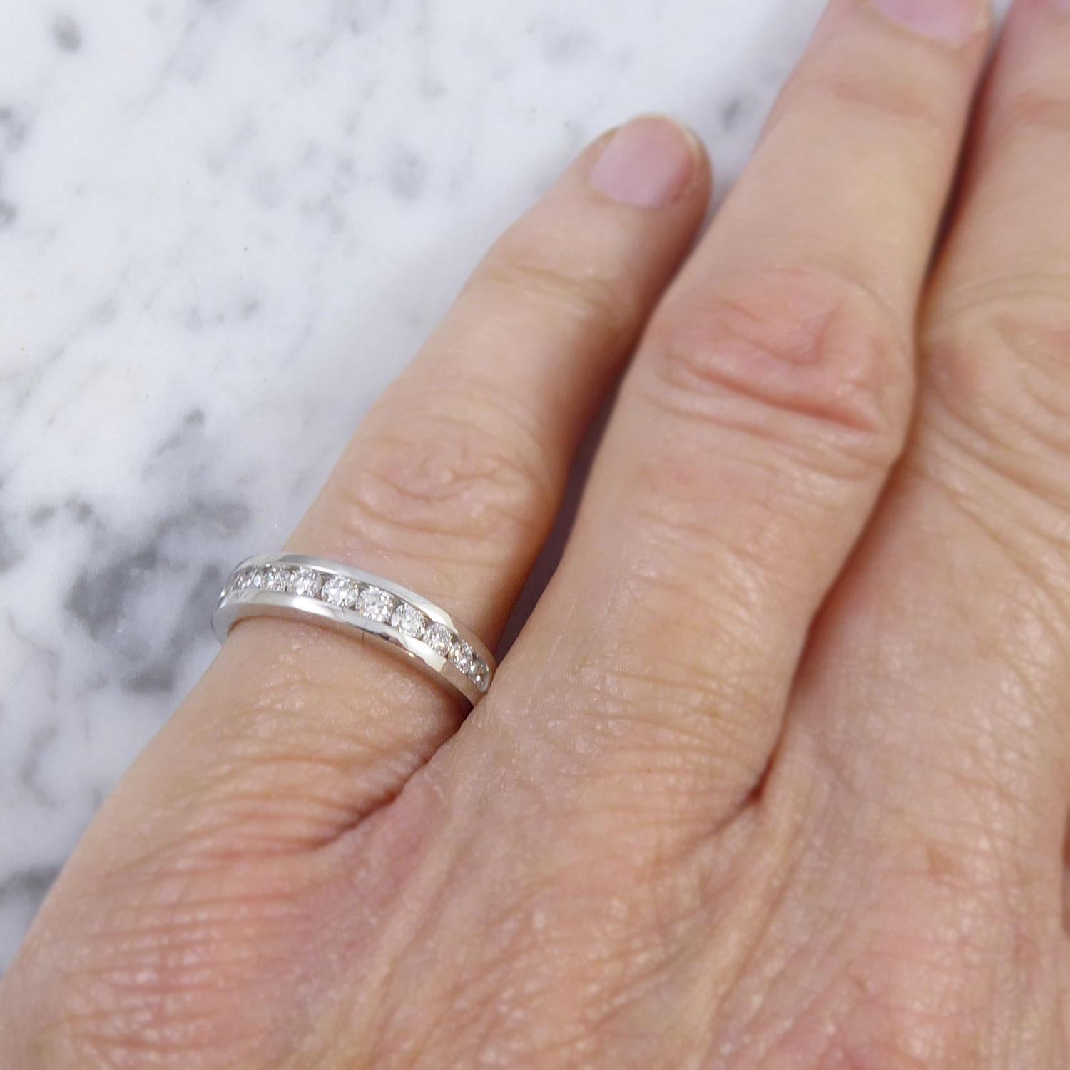 Women's Platinum and Diamond Eternity Ring, 0.50ct Brilliant Cut Diamonds
