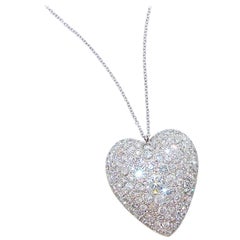 Platinum and Diamond Heart motif Necklace, circa 1930.