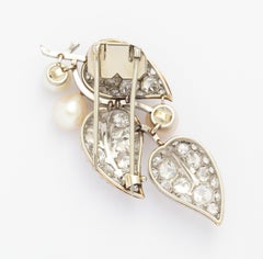 Belperron Platinum and Diamond "Leaves" Brooch with Letter of Authenticity