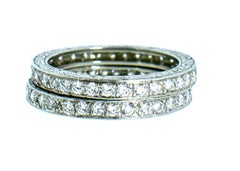 Platinum and Diamond Matching Eternity Bands by Michael Beaudry