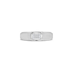 Platinum and Diamond Men's' Dome Ring