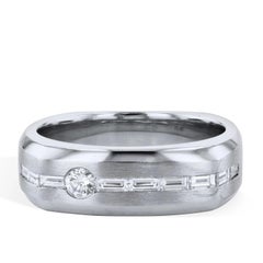 Platinum and Diamond Men's Ring