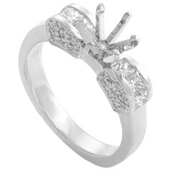 Platinum and Diamond Mounting Ring LBD-095102