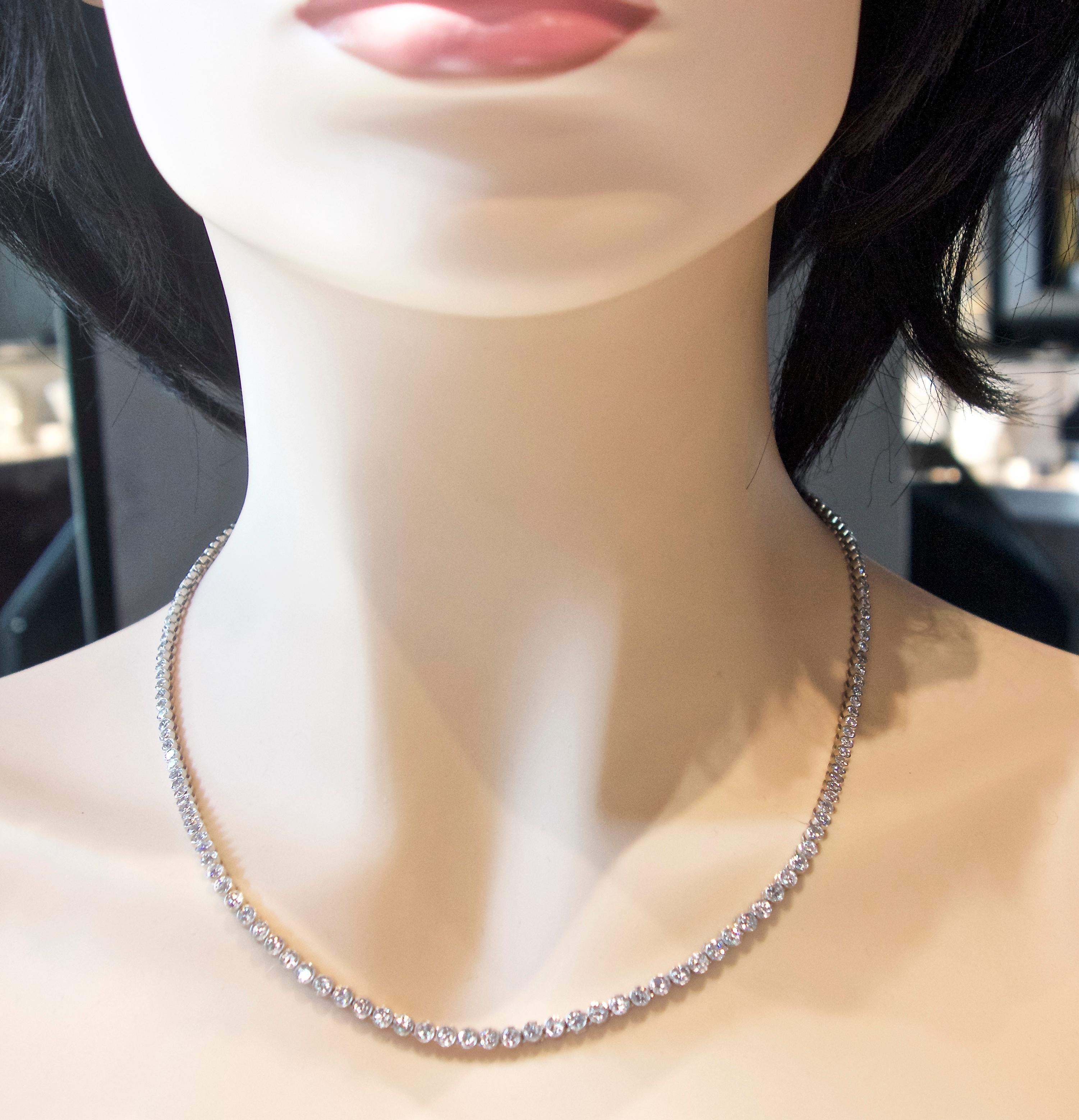 Women's or Men's Platinum and Diamond Necklace