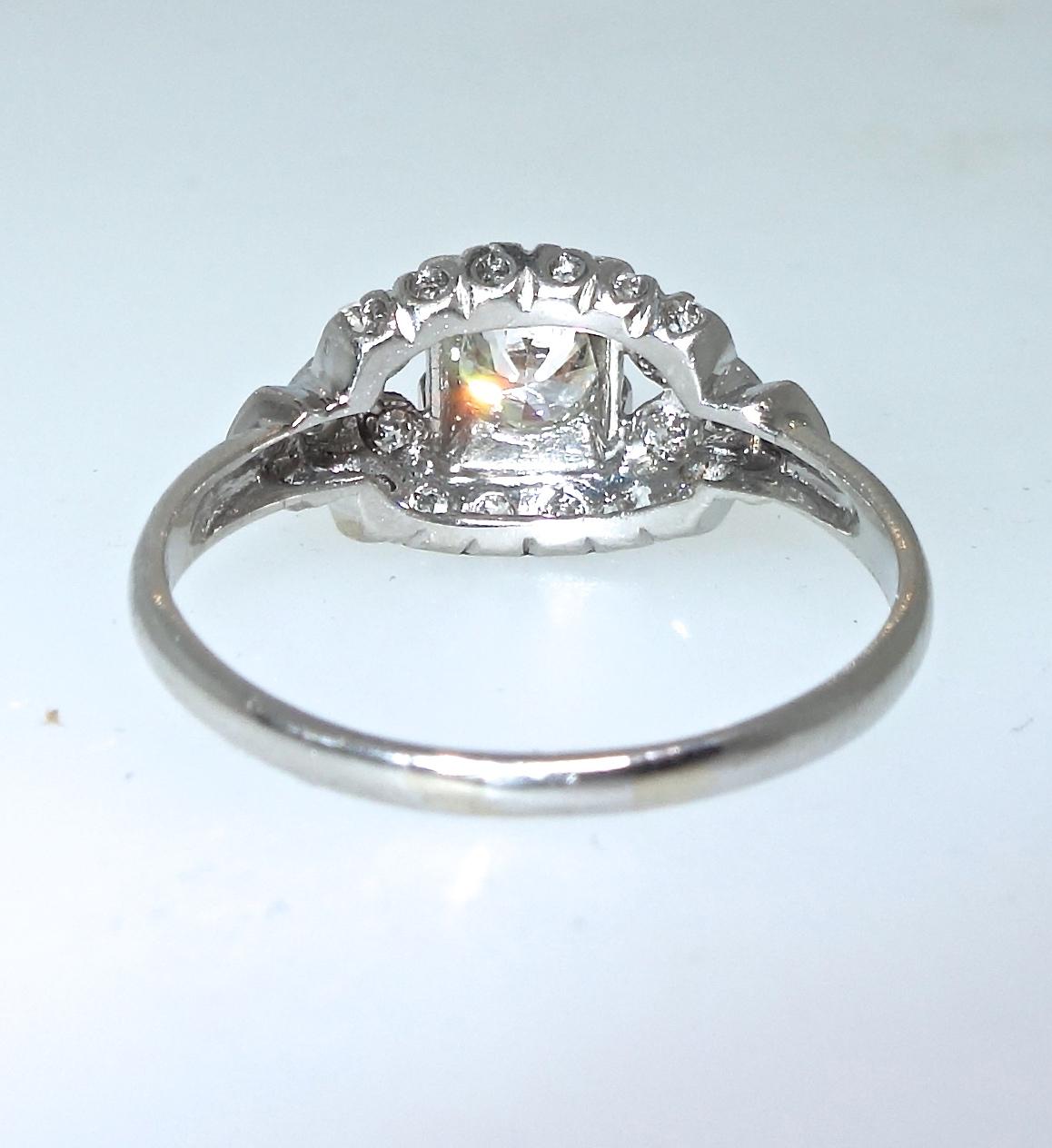Platinum and Diamond Ring, circa 1930 In Excellent Condition In Aspen, CO