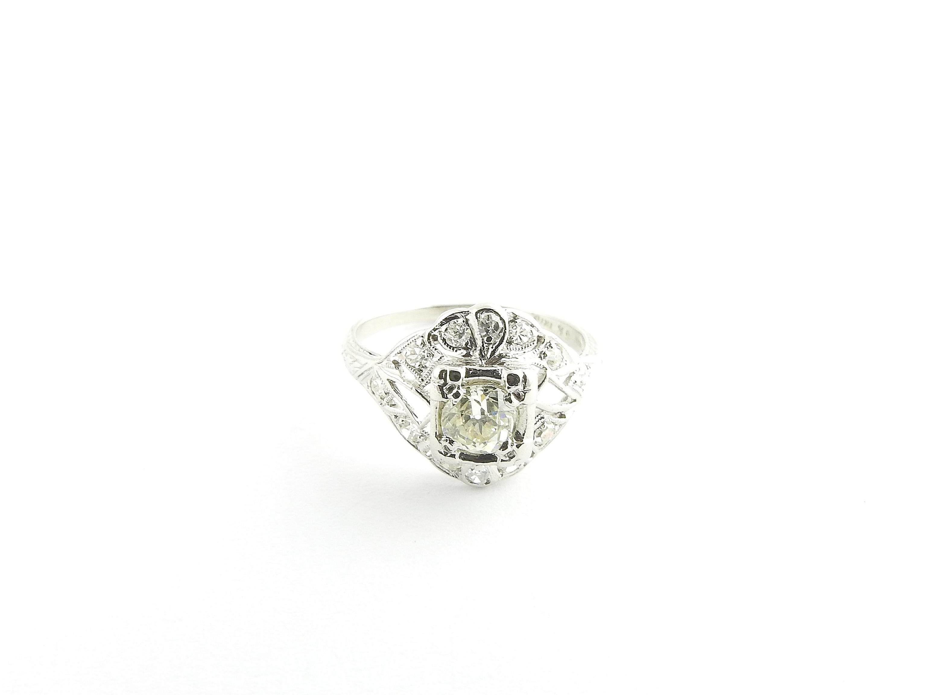 Women's Platinum and Diamond Ring