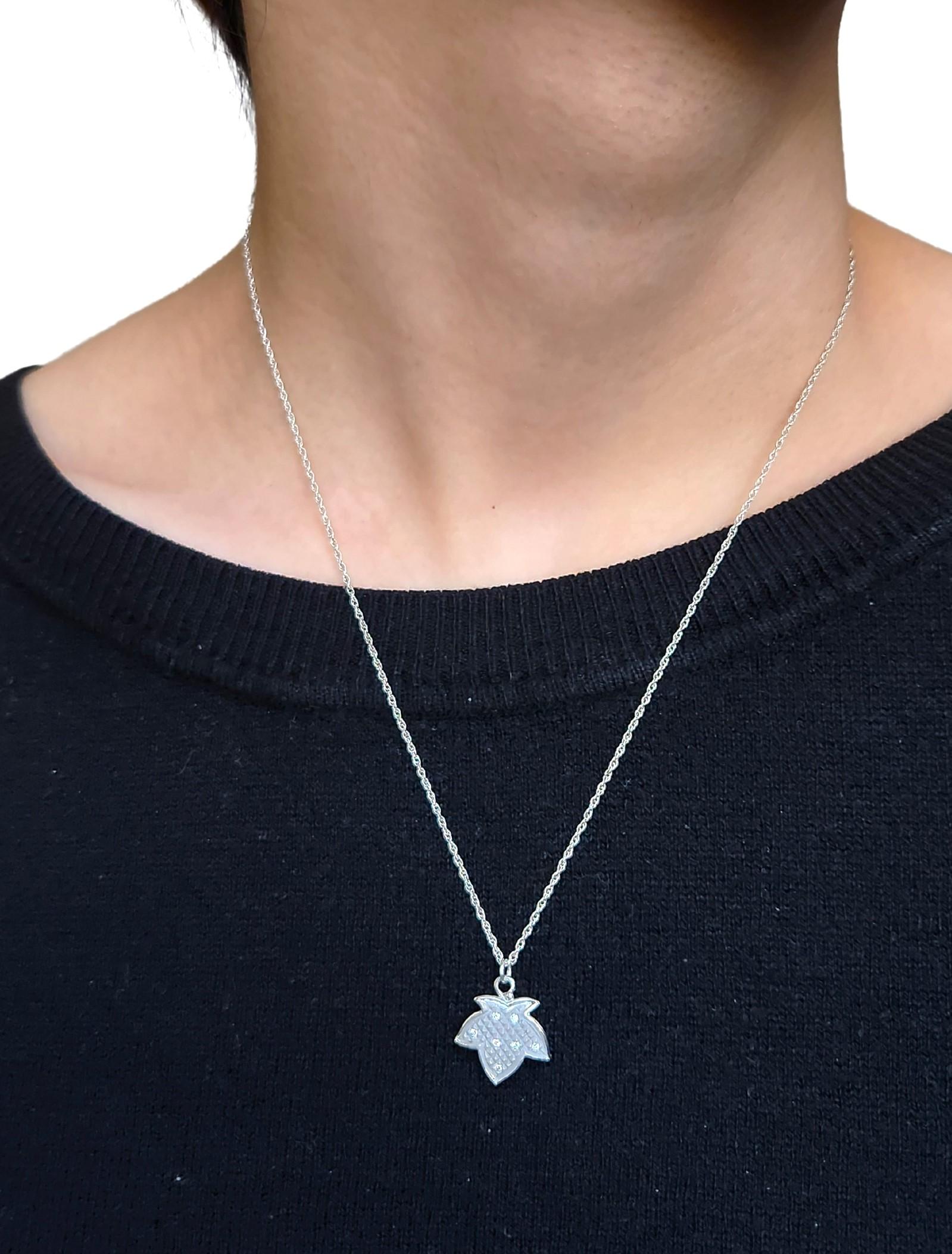 Stack the Small Maple Leaf with the Large Maple Leaf either in Platinum and Diamonds or 18K Yellow Gold for a two tone look. The Leaf plays a particular strong place in Alison Nagasue's collections. The Maple leaf is a beautiful shape and a common