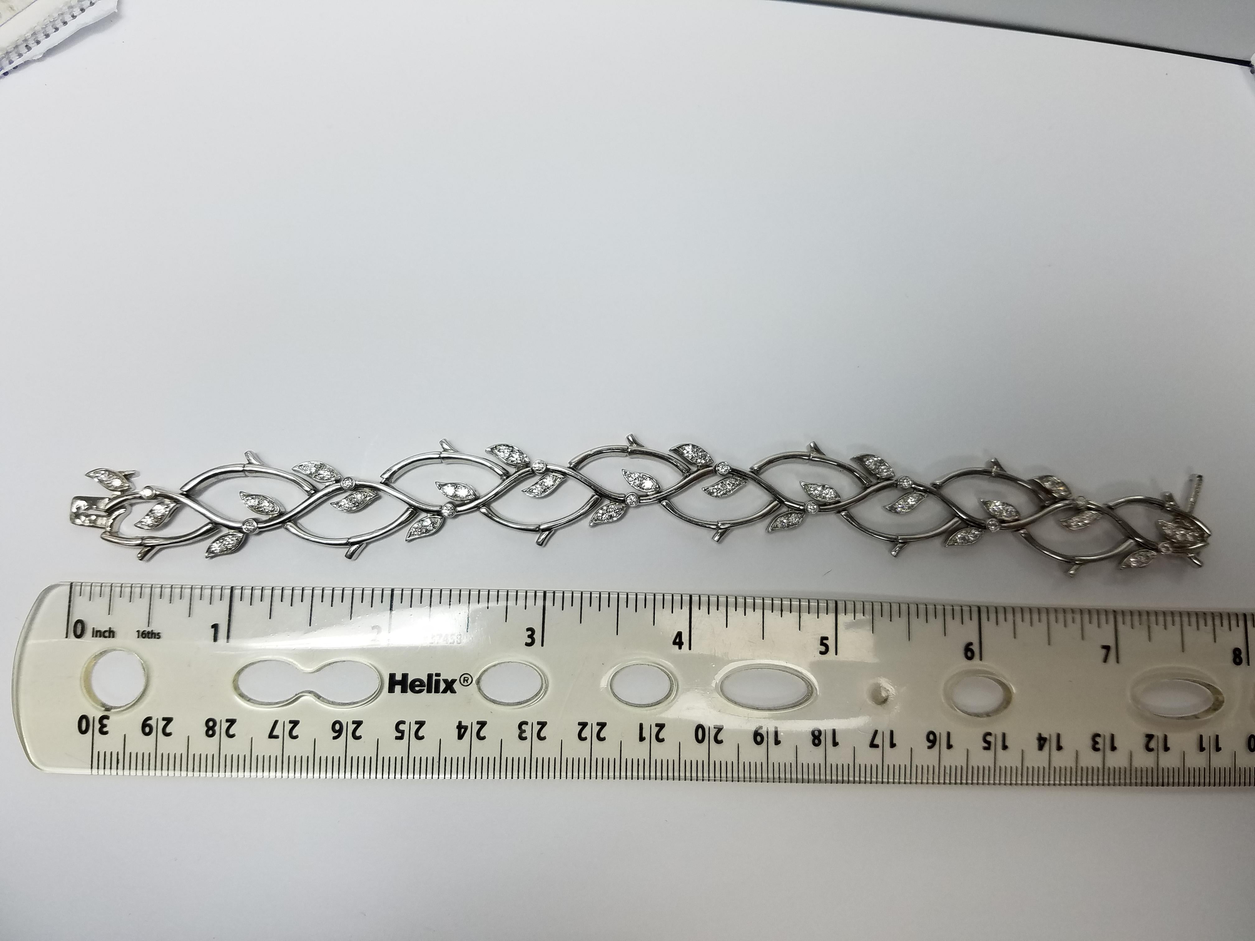 Platinum and Diamond Tiffany & Co. Bracelet In Good Condition In New York, NY