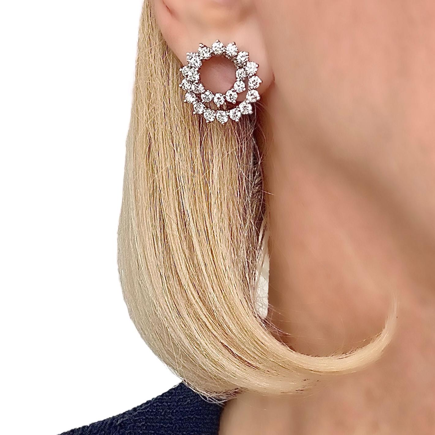  Platin und Diamant Tiffany & Co. Spiral-Diamant-Ohrringe von Angela Cummings im Angebot 4