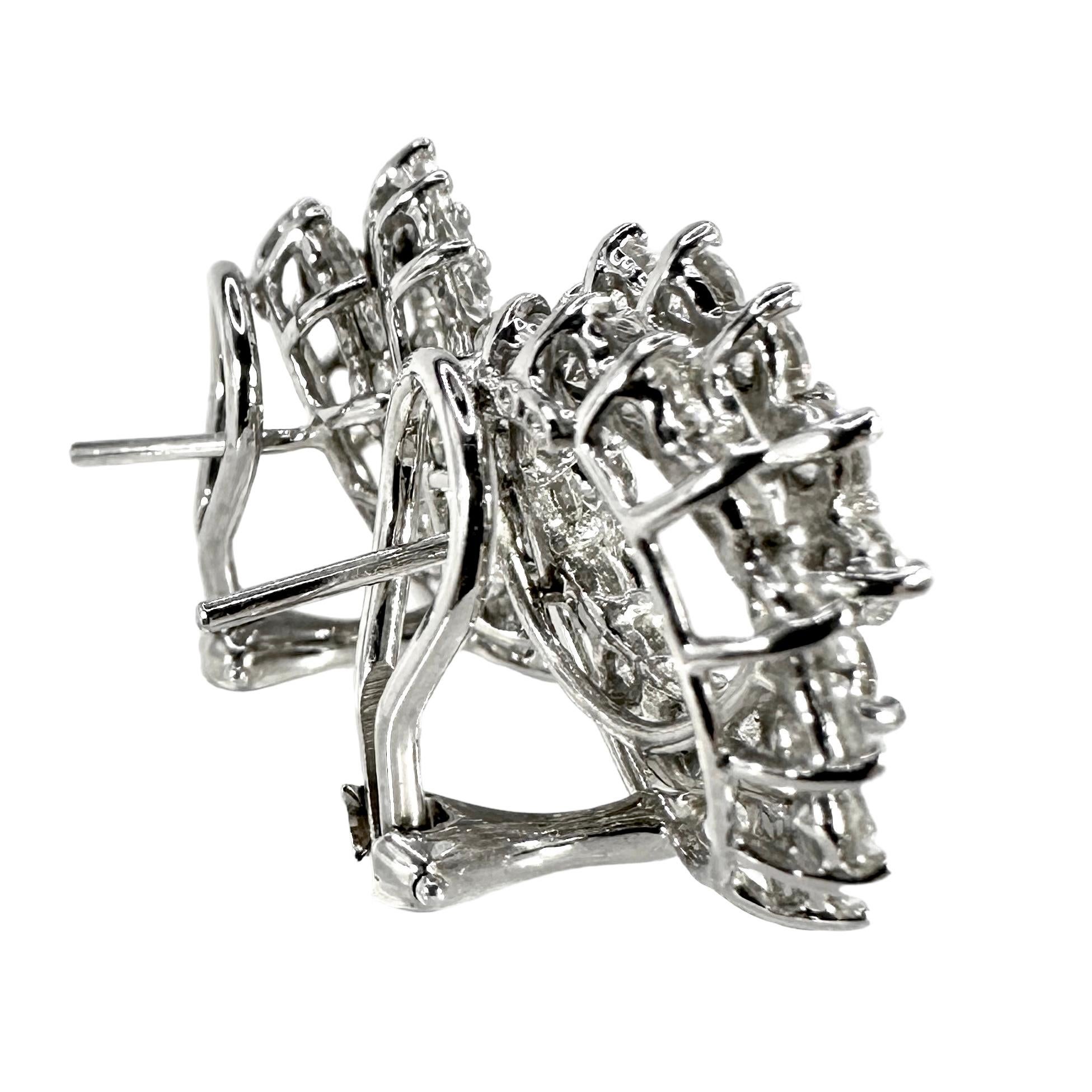  Platin und Diamant Tiffany & Co. Spiral-Diamant-Ohrringe von Angela Cummings im Zustand „Gut“ im Angebot in Palm Beach, FL