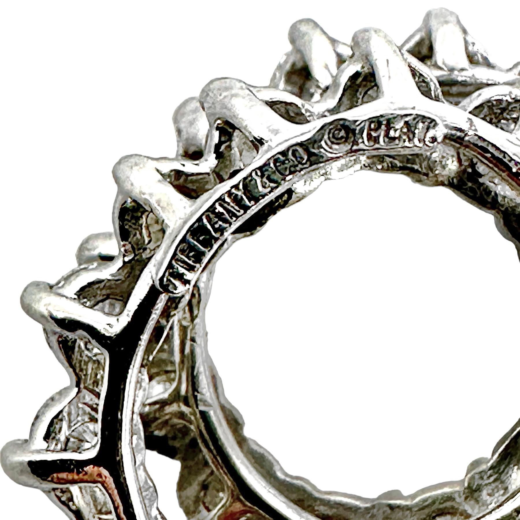  Platin und Diamant Tiffany & Co. Spiral-Diamant-Ohrringe von Angela Cummings Damen im Angebot