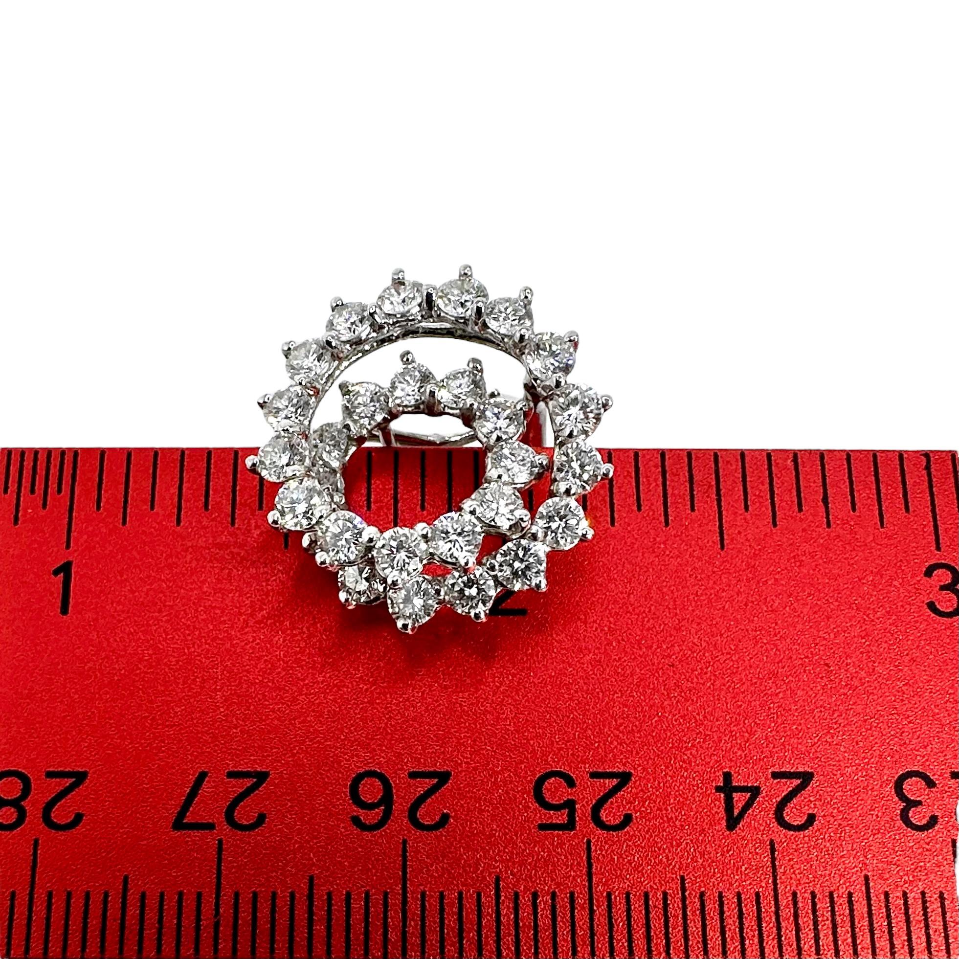  Platin und Diamant Tiffany & Co. Spiral-Diamant-Ohrringe von Angela Cummings im Angebot 1