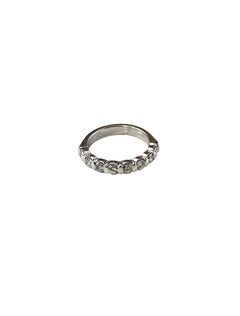 Ehering aus Platin und Diamanten, Ringgröße 3,75 #25501