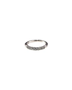 Platinum and Diamond Wedding Anniversary Band Ring Size 4.5 #23623
