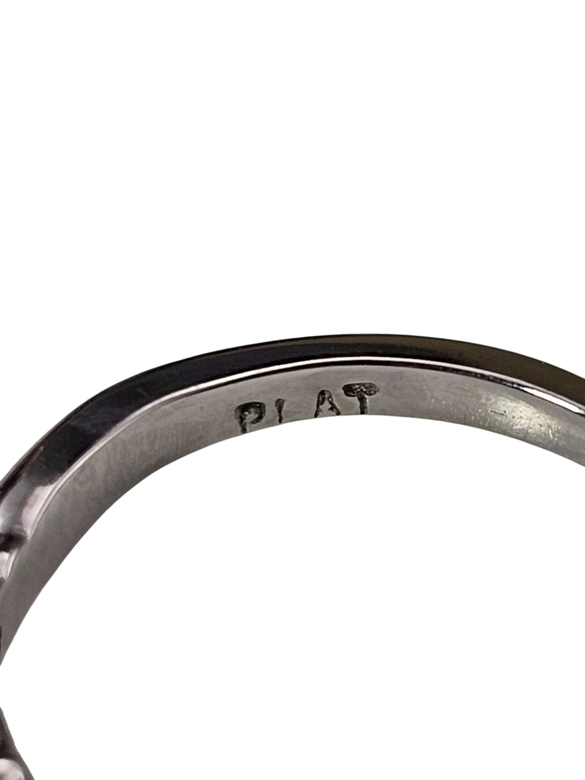 Anneau d'anniversaire en platine et diamant Taille 4.5 #23623 Pour femmes en vente