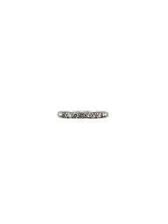 Platinum and Diamond Wedding Anniversary Band Ring Size 4.5 #23623