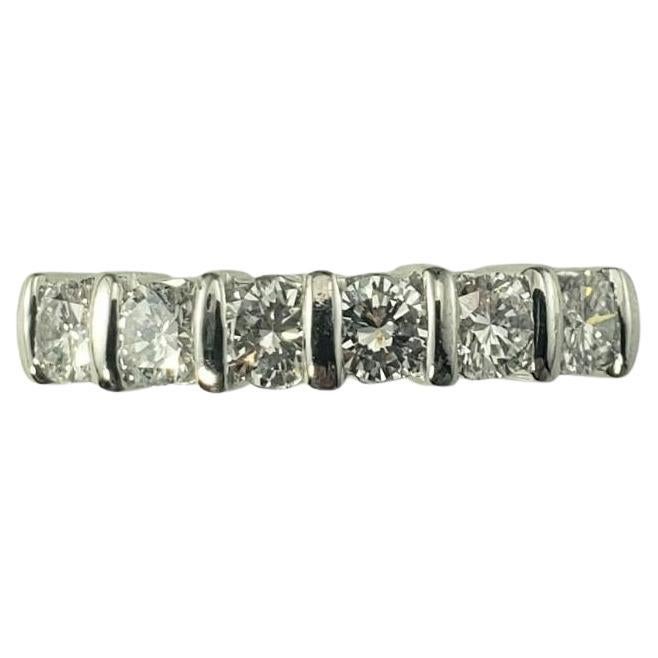 Anillo de Aniversario de Bodas de Platino y Diamantes Tamaño 5.5 #16831