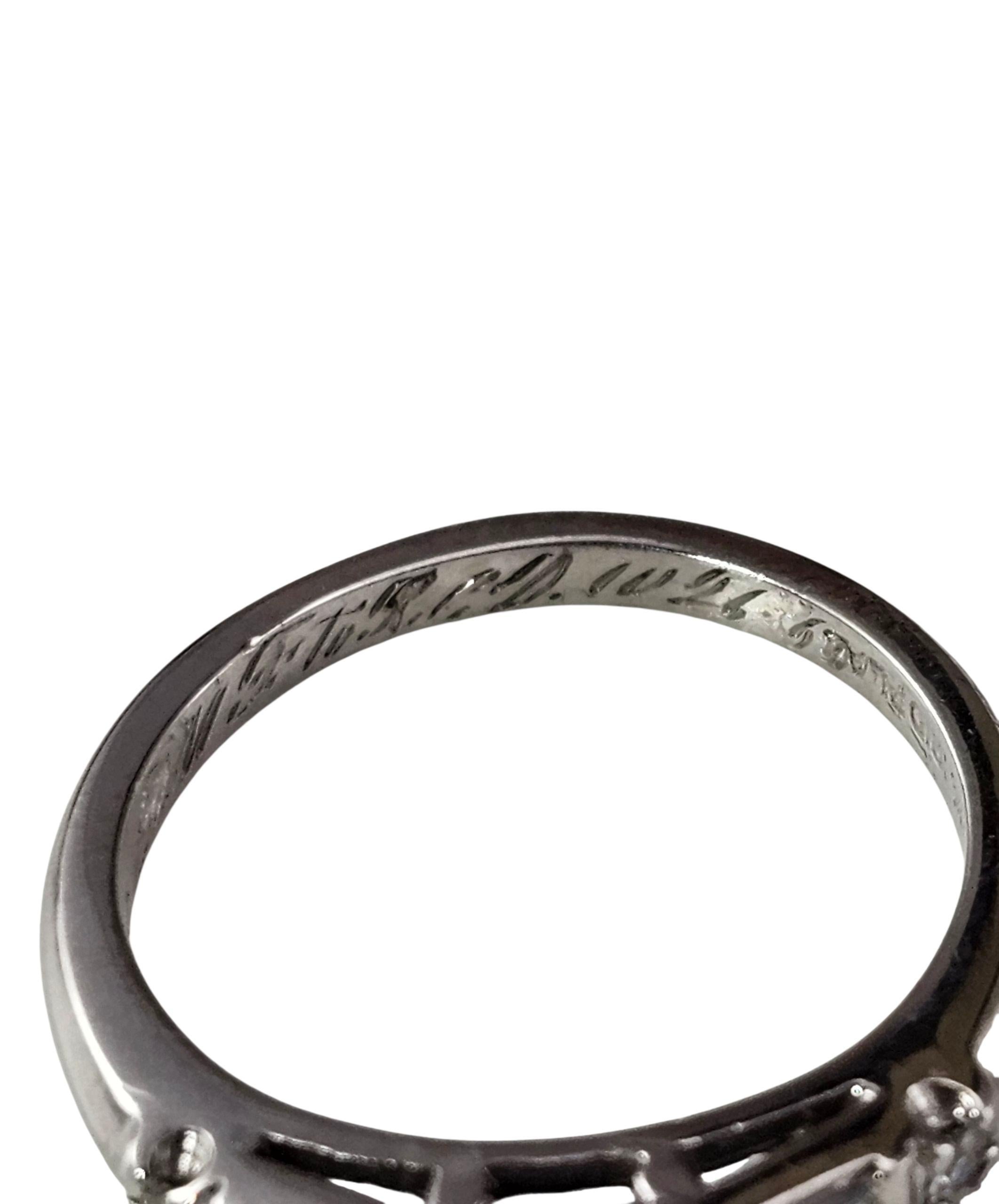 Anneau d'anniversaire en platine et diamant Taille 5.75 #23740 Bon état - En vente à Washington Depot, CT