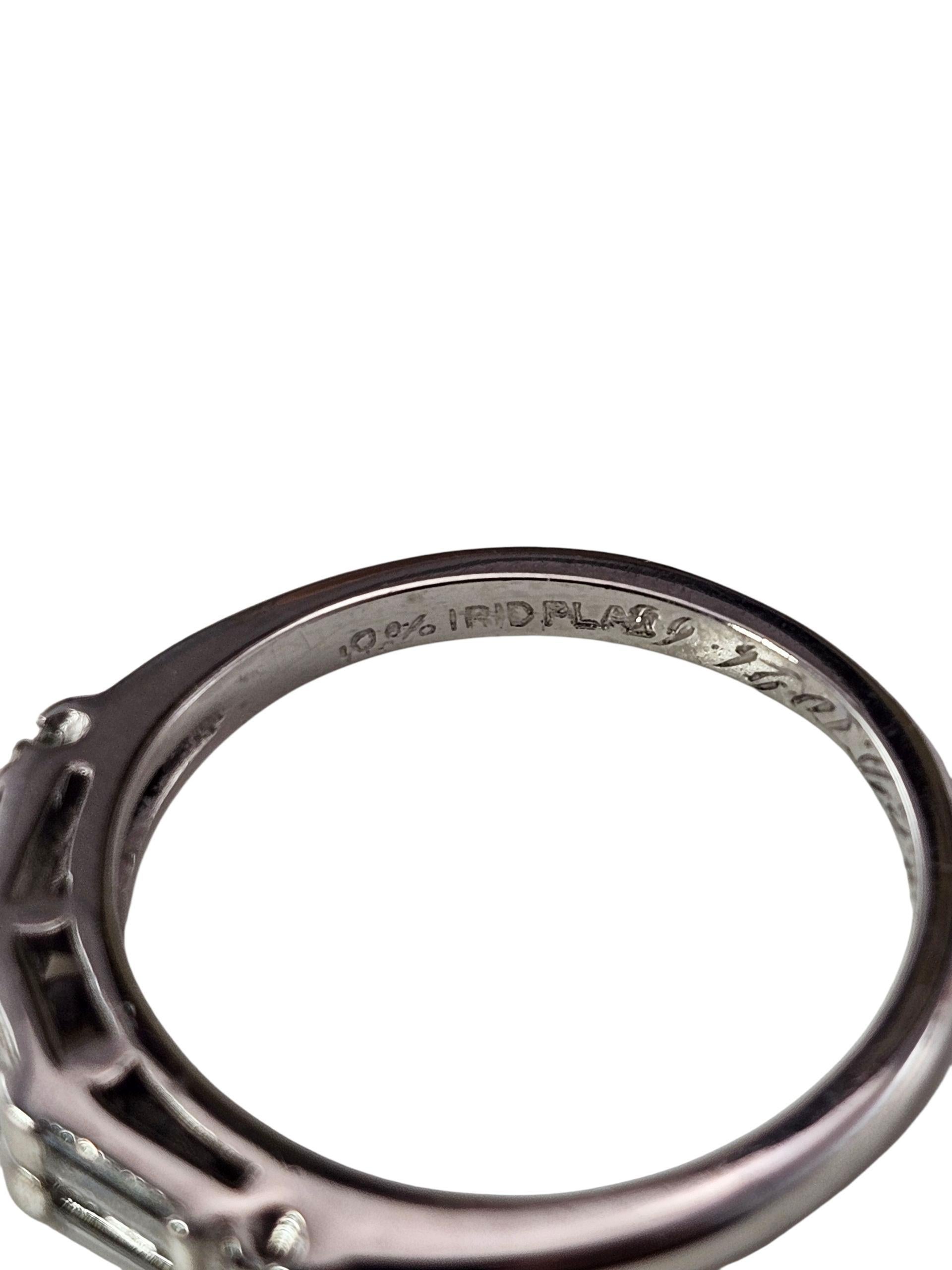 Anneau d'anniversaire en platine et diamant Taille 5.75 #23740 Pour femmes en vente