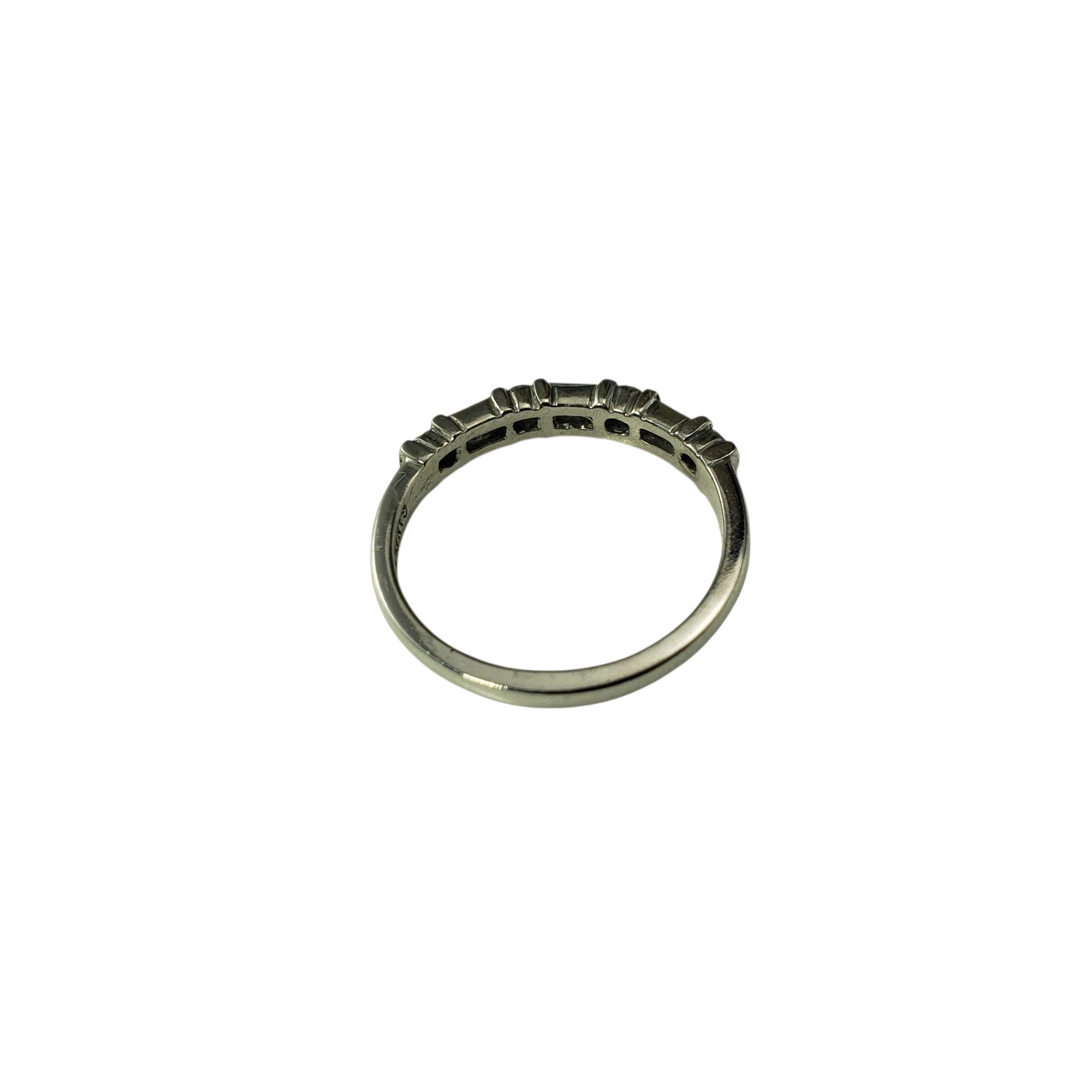 Platinum and Diamond Wedding/Anniversary Band Ring Size 7.5 #22729 In Good Condition For Sale In Washington Depot, CT