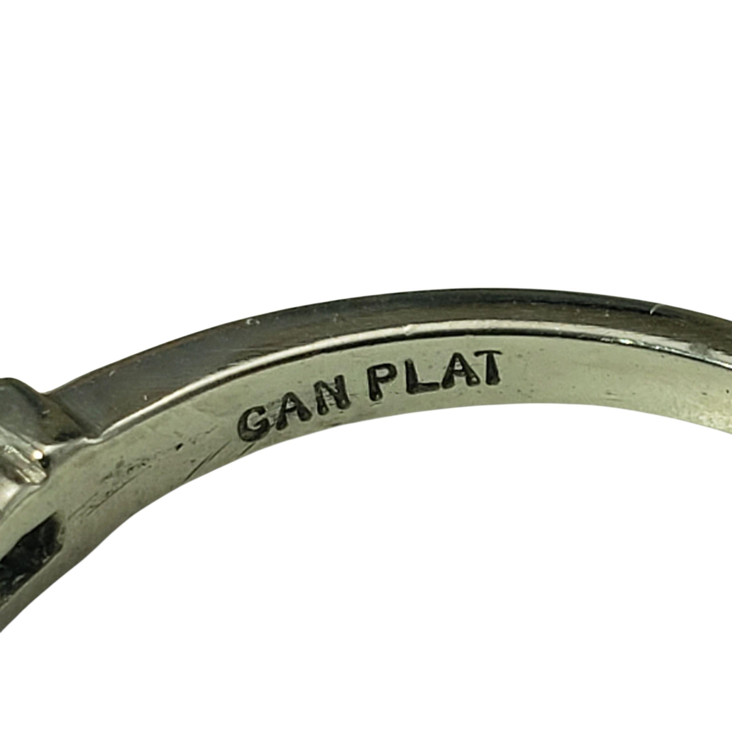 Women's Platinum and Diamond Wedding/Anniversary Band Ring Size 7.5 #22729 For Sale