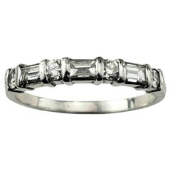 Platinum and Diamond Wedding/Anniversary Band Ring Size 7.5 #22729