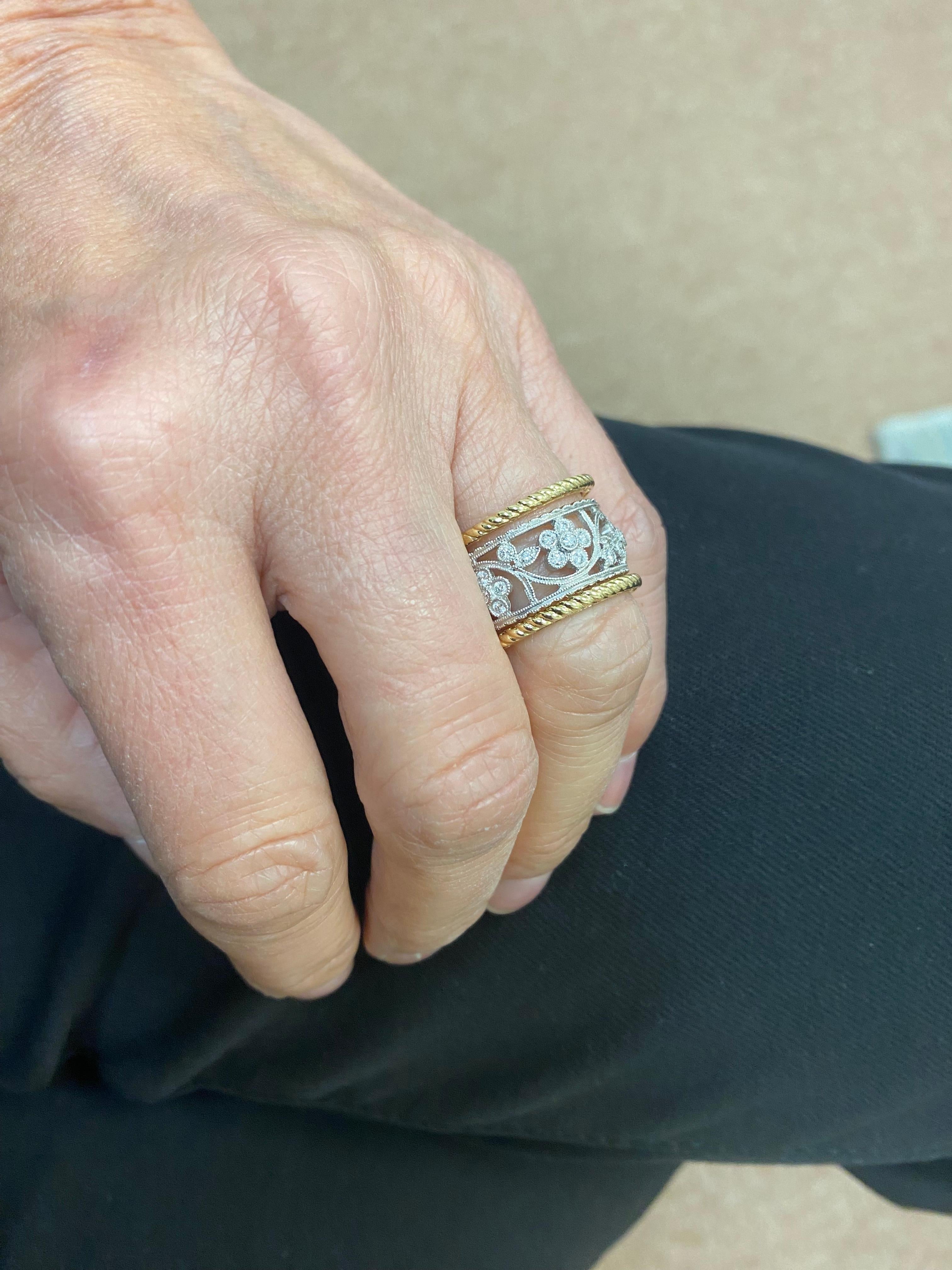 Ehering aus Platin und Diamant im Zustand „Neu“ im Angebot in Johns Creek, GA