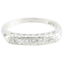 Vintage Platinum and Diamond Wedding Band