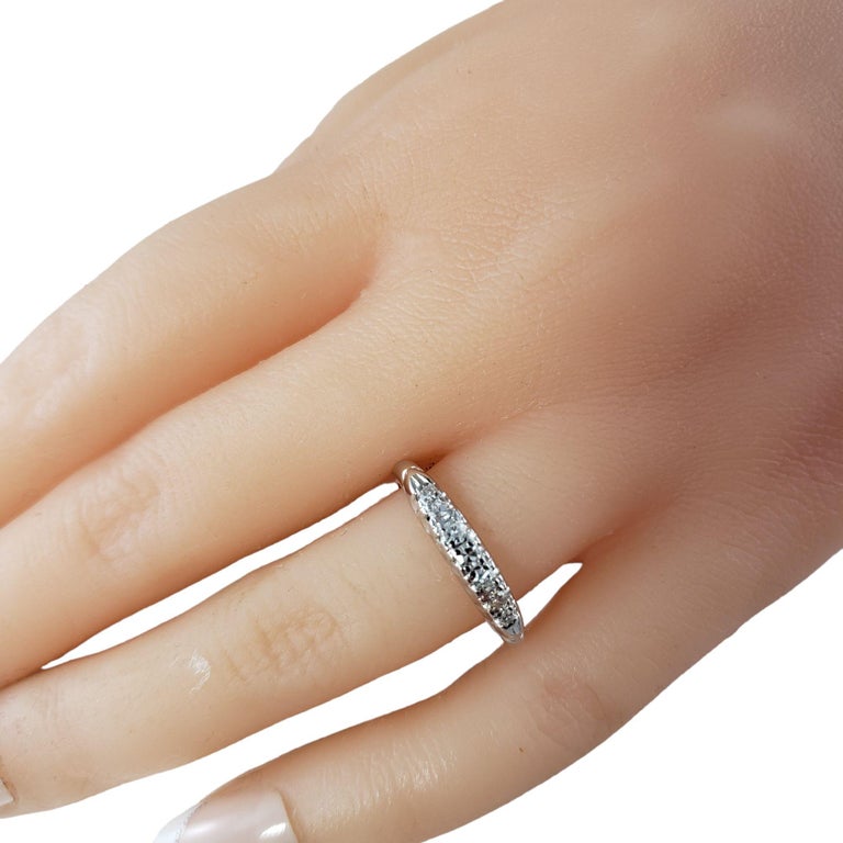 Platinum and Diamond Wedding Band Ring For Sale at 1stDibs