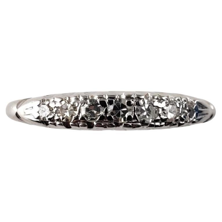 Platinum and Diamond Wedding Band Ring For Sale