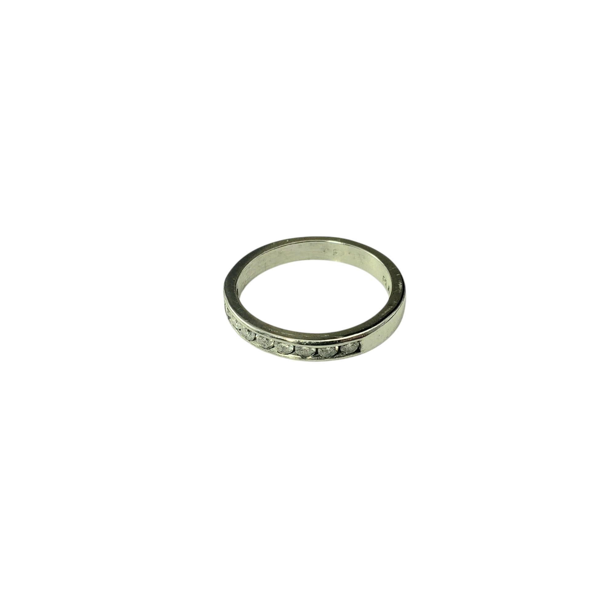 Brilliant Cut Platinum and Diamond Wedding Band Ring Size 4.75 #20929