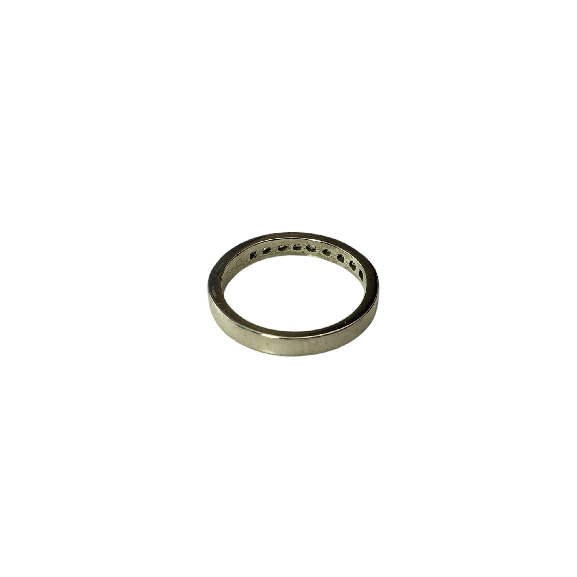 Women's Platinum and Diamond Wedding Band Ring Size 4.75 #20929