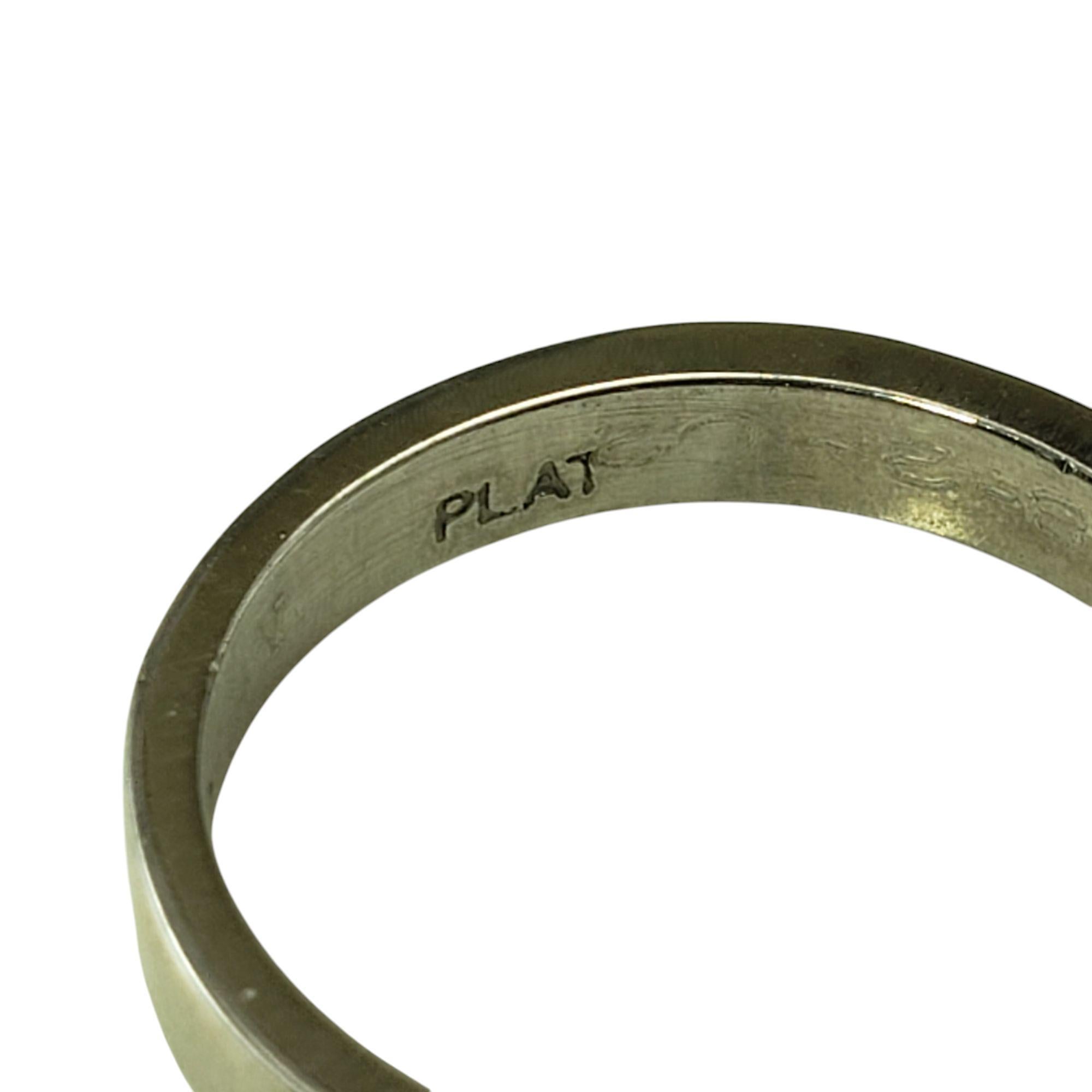 Platinum and Diamond Wedding Band Ring Size 4.75 #20929 1