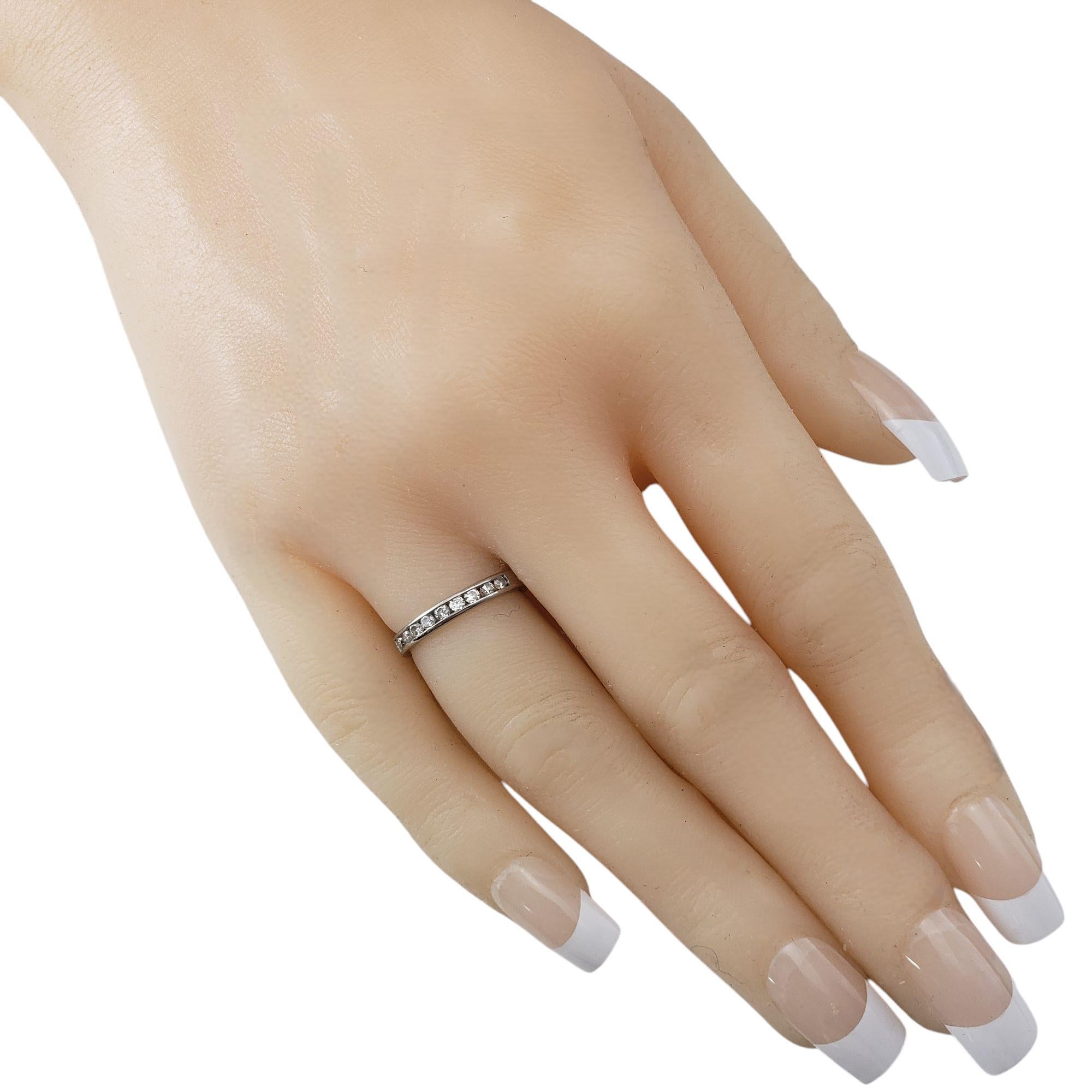 Platinum and Diamond Wedding Band Ring Size 4.75 #20929 2