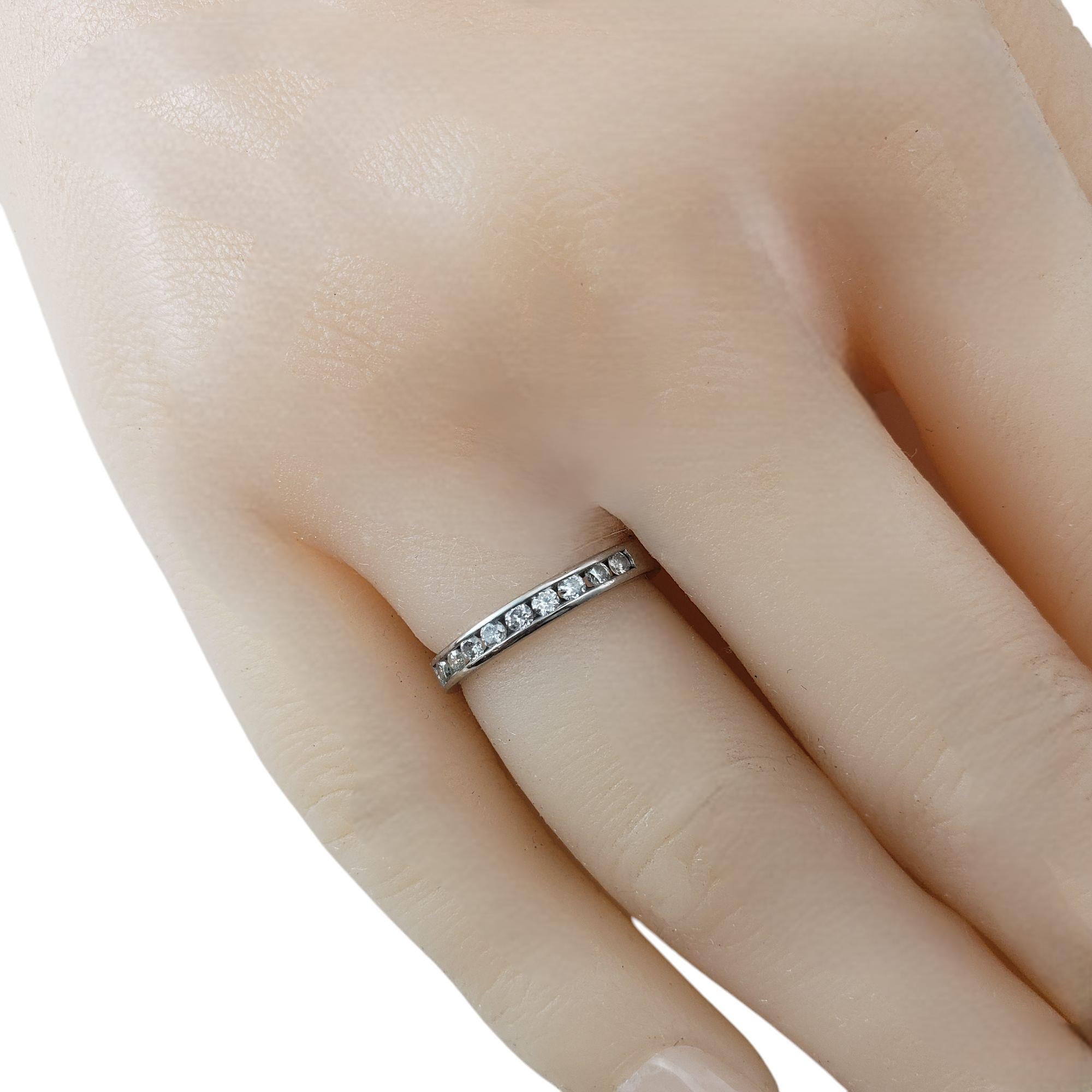 Platinum and Diamond Wedding Band Ring Size 4.75 #20929 3
