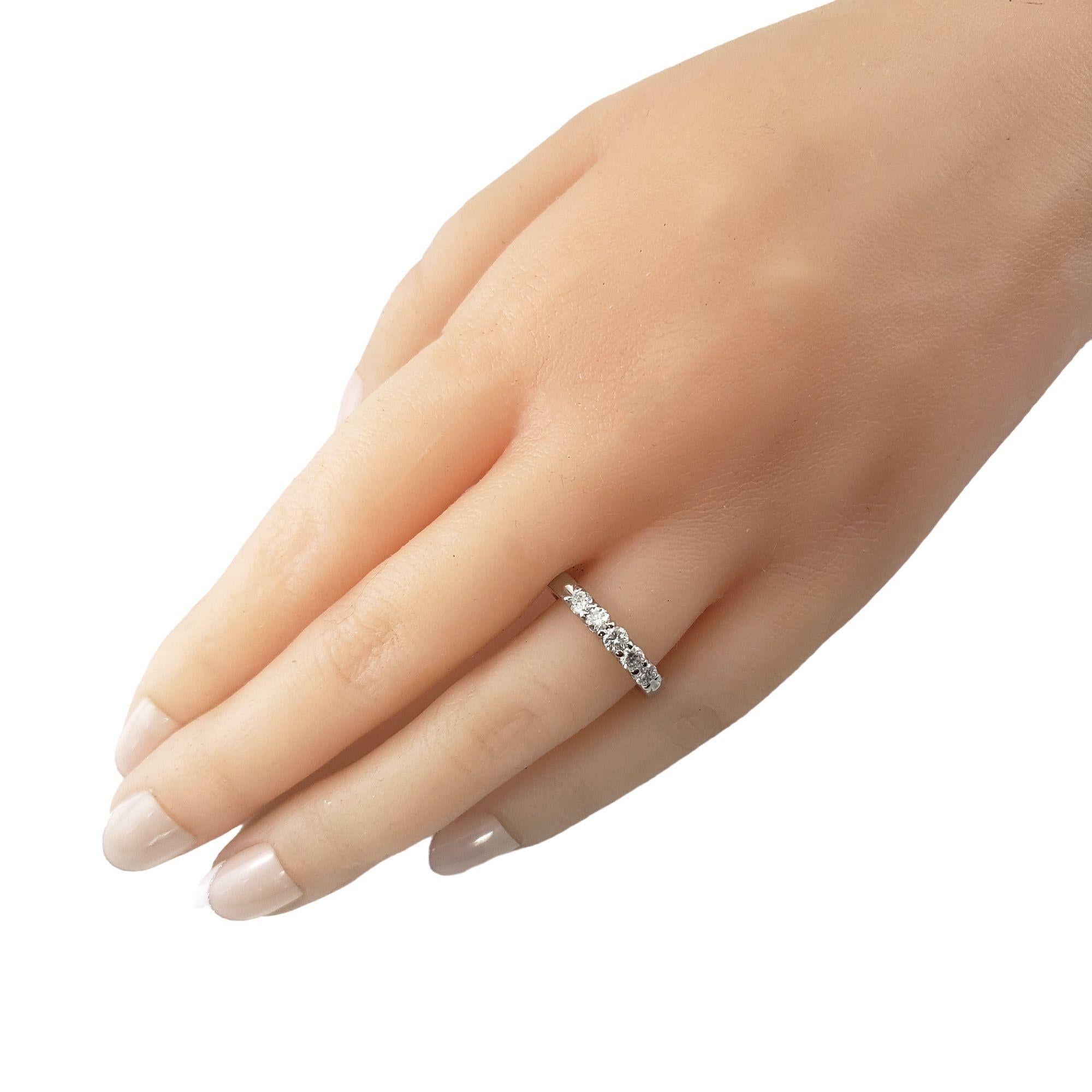  Platinum and Diamond Wedding Band Ring Size 4.75 #15067 2