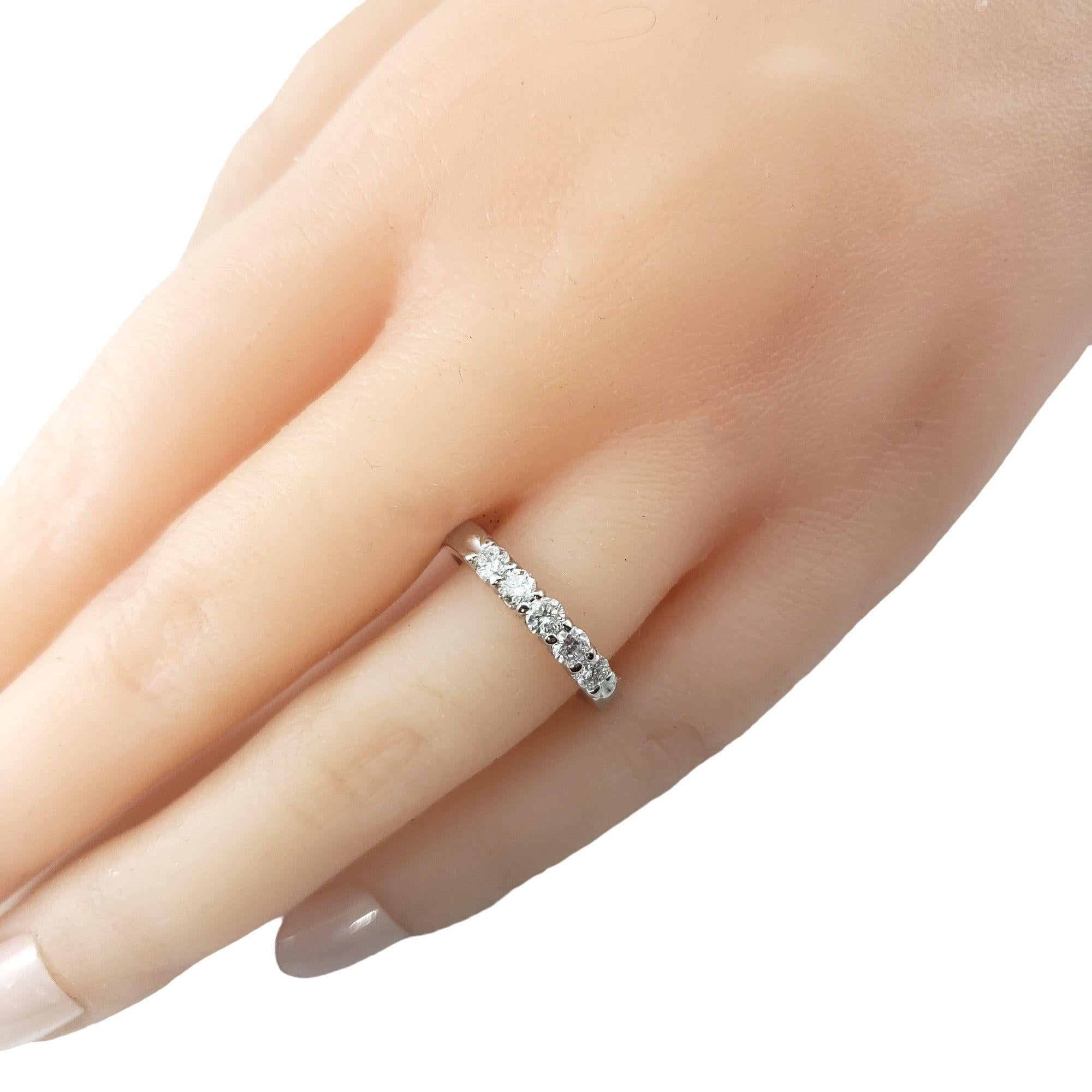  Platinum and Diamond Wedding Band Ring Size 4.75 #15067 3